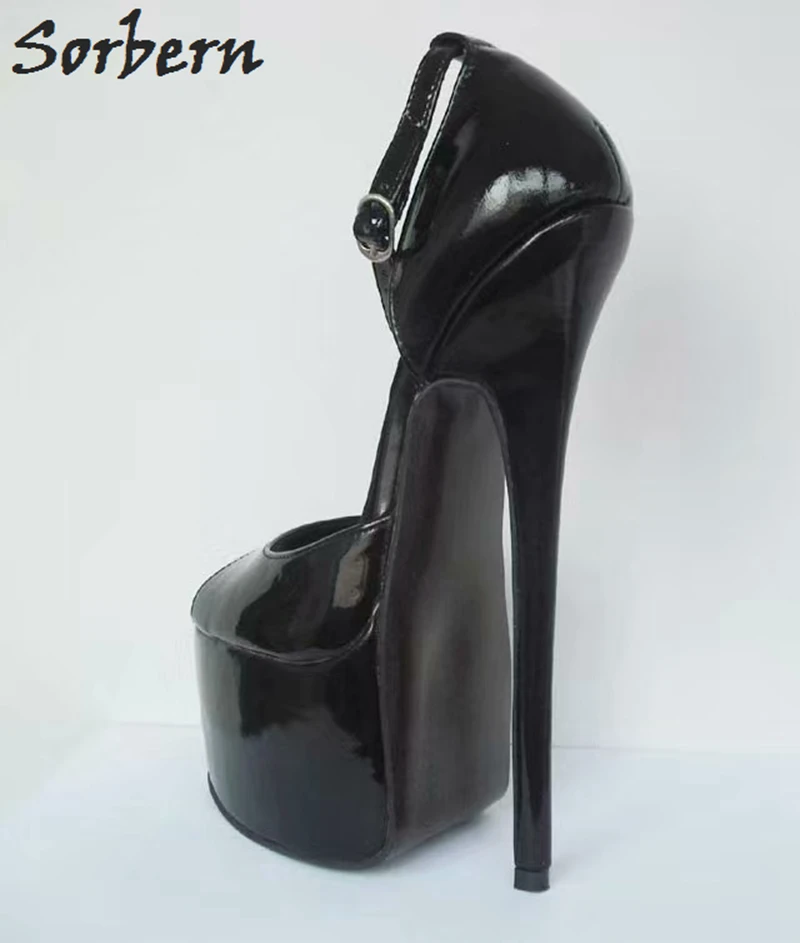 Sorbern Ankle Strap Women Sandals 20Cm Extreme High Heels