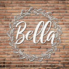 Изготовленный На Заказ деревянный венок имени, вырезное слово художественный знак, Свадебный декор вывеска на стену, деревянный знак, знак имени