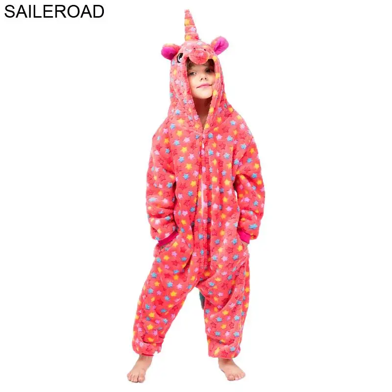 

SAILEROAD Kigurumi Children Pajamas Unicorn for Girls Unicorn Onesie for Kids Costume Pajamas are Warm Blanket Sleepers 3-9Years