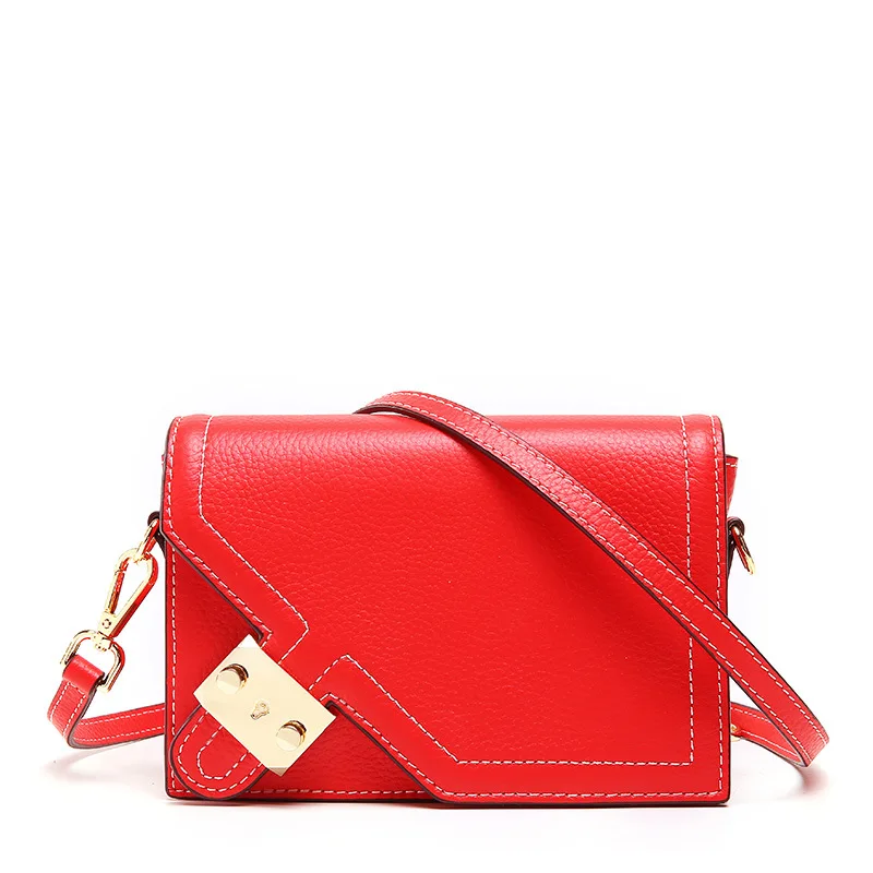 

2019 Summer Cowhide Leather Women Shoulder Bag for Girls Genuine Leather Messenger Bag Female Hand Purse Phone Bag Crossbody Bag