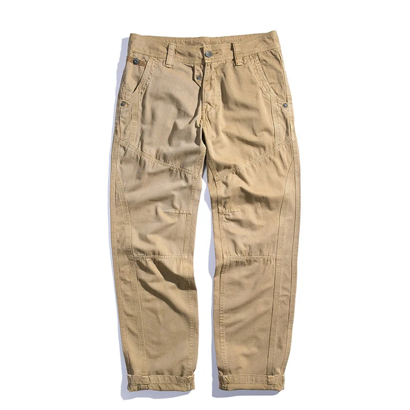 Men Pants Men Leisure Pants Summer Pocket Pants Outdoor loose casual pants young men large cargo 5