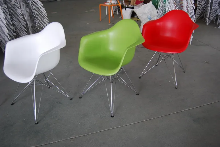 Классический Современный дизайн Модный популярный обеденный стул/пластиковые и металлические стальные ножки, обеденный стул/современный домашний Armchair-2PCS набор