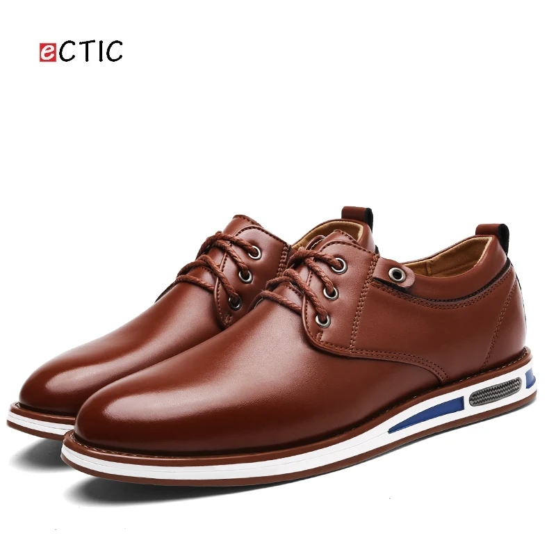 baratas 2018 Nova Primavera Mens Sapatos Oxford De Negócios Ocasional Macio Respirável Smart Casual Flats Sapato de Couro Vestido de Escritório de Negócios dos homens