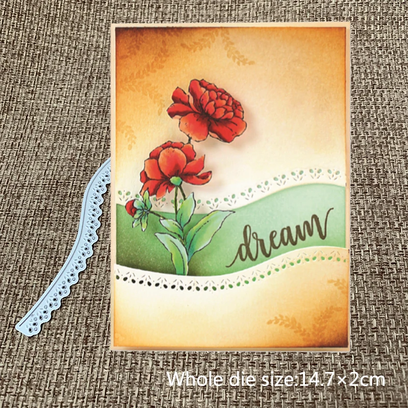 Metal Cutting Dies Flower curved rectangular Scrapbooking Album DIY Craft Die