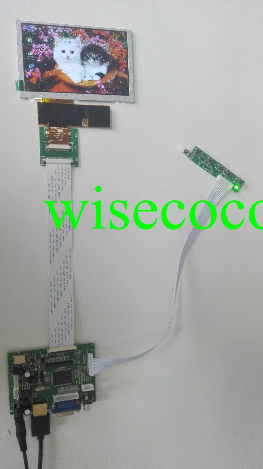 + 2AV VGA плата управления 5 дюймов ЖК-дисплей HSD050IDW1 разрешение 800x480 для &quotСделай сам!