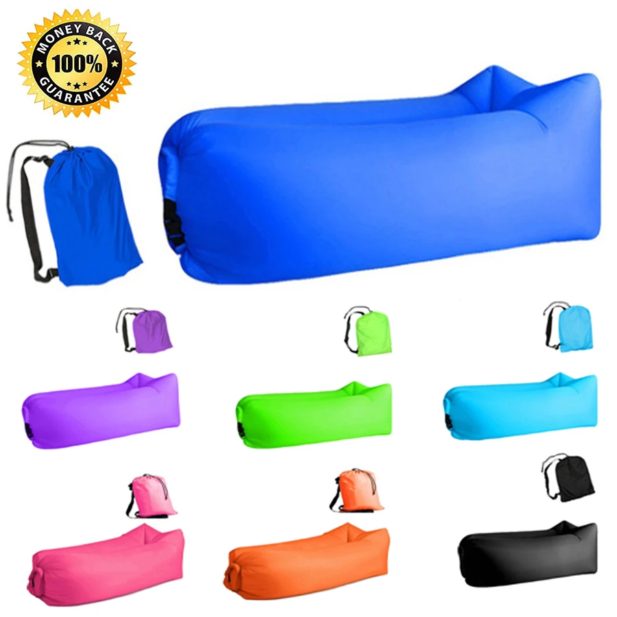 

Aotu Light sleeping bag Waterproof Inflatable bag lazy sofa camping Sleeping bags air bed Adult Beach Lounge Chair Fast Folding