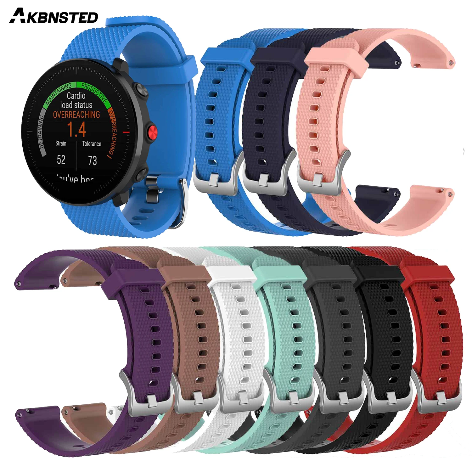 

AKBNSTED Replacement Band Silicone Wristband Bracelet Strap For Polar Vantage M Smart Watch Band For Vantage M Accessories