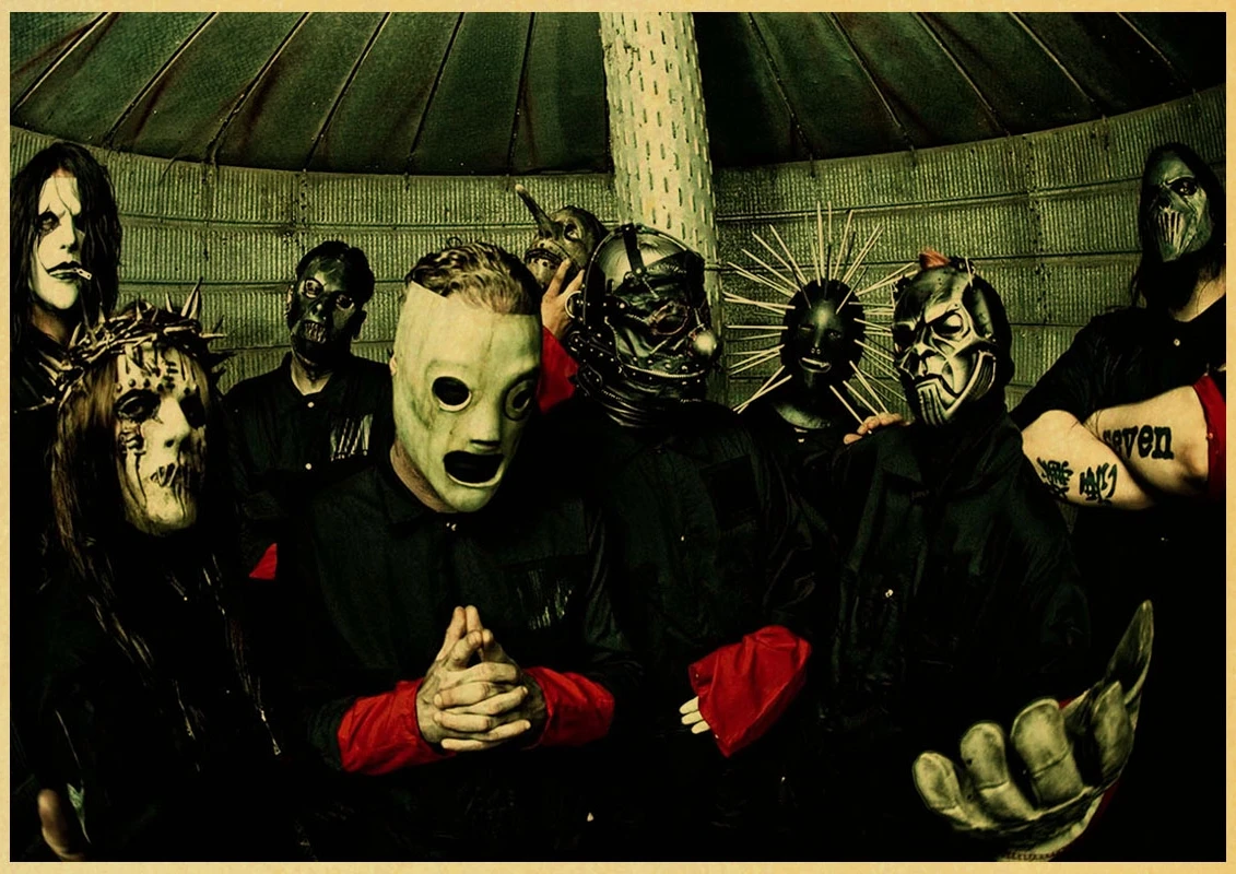 Slipknot тяжелый металл постер музыкальной группы печать на крафтовой бумаге плакат спальня Паб Бар настенный декоративный плакат для рок-группы - Цвет: A071