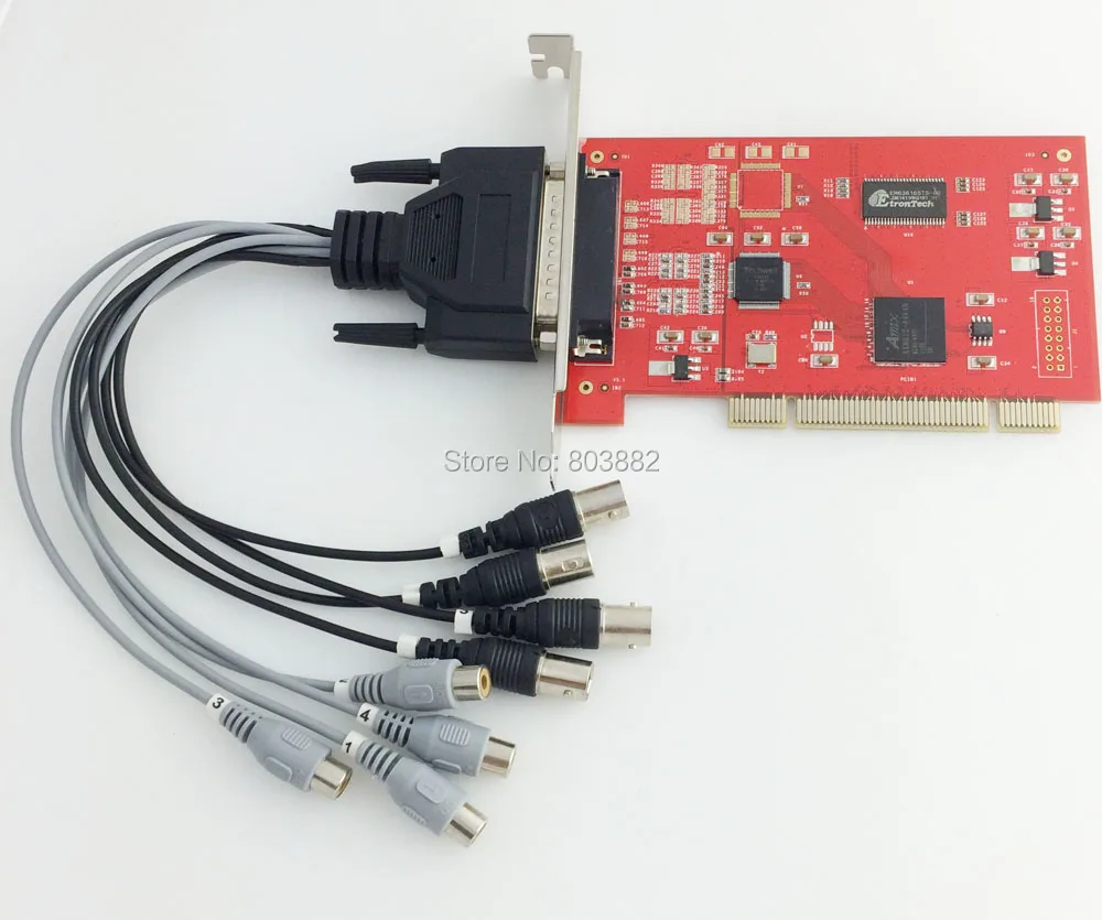 4CH Video/Audio Input CCTV Camera Capture DVR Card 4CH REAL TIME H.264