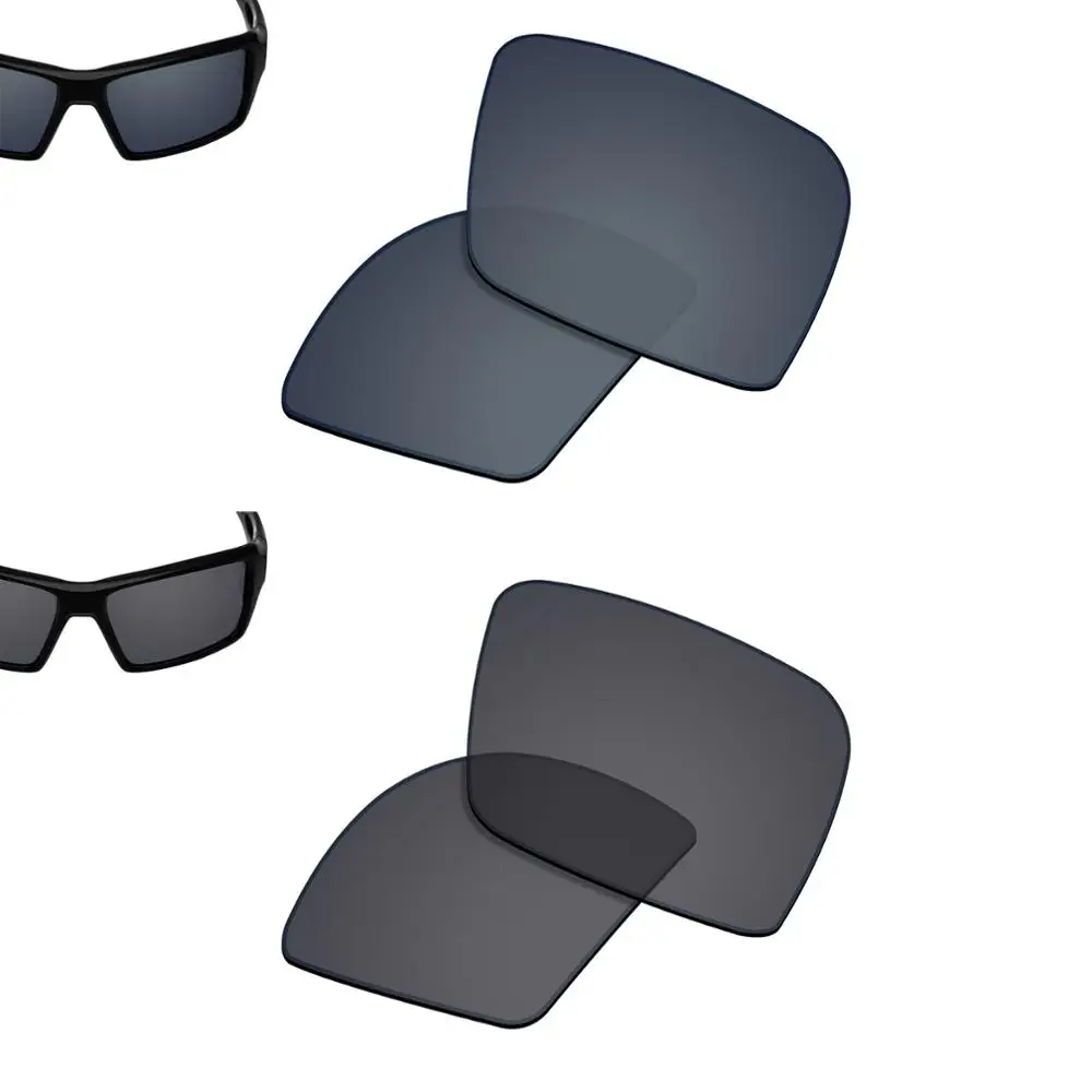 

SmartVLT 2 Pairs Polarized Sunglasses Replacement Lenses for Oakley Eyepatch 2-Black Shield and Solid Black
