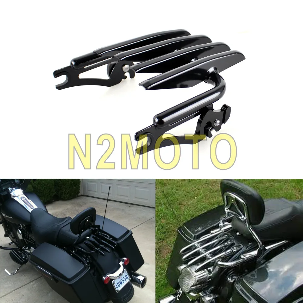 Detachable 2Up Luggage Rack For Harley Touring Road King Street Glide 0918 17