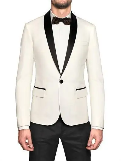 white tuxedo jacket black lapel wedding suits for men latest coat pant ...