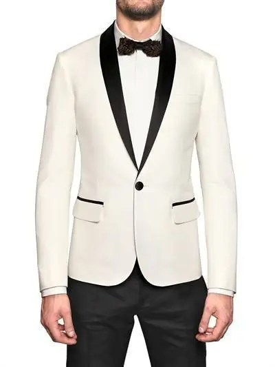 white tuxedo jacket black lapel wedding suits for men ...