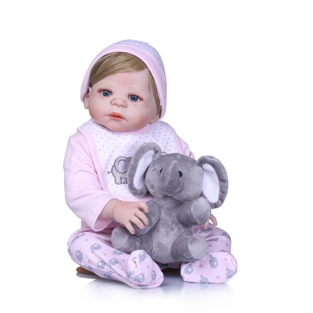 

Real silicone reborn baby dolls 22" NPK Bebes reborn dolls baby alive newborn babies can bathe child gift toy dolls