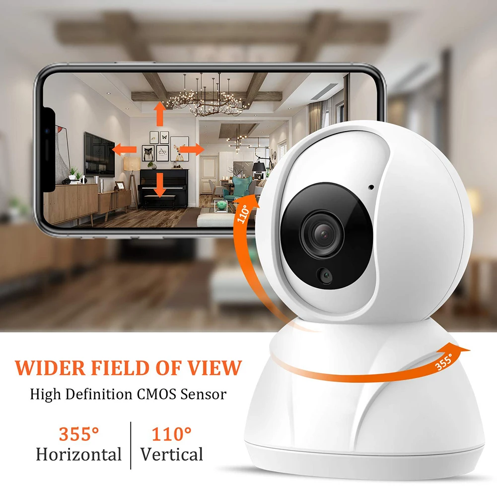 

1080P full HD Wireless PTZ IP Camera IR Night Vision Indoor Home security alarm WiFi Webcam video recorder anti-thief probe
