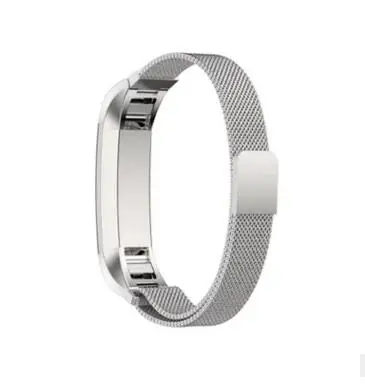 Магнитная петли Миланский Ремешок Для Fitbit Alta Нержавеющая сталь умный Браслет замена ремешок для Fitbit часы ремешок+ подключения - Цвет: silver