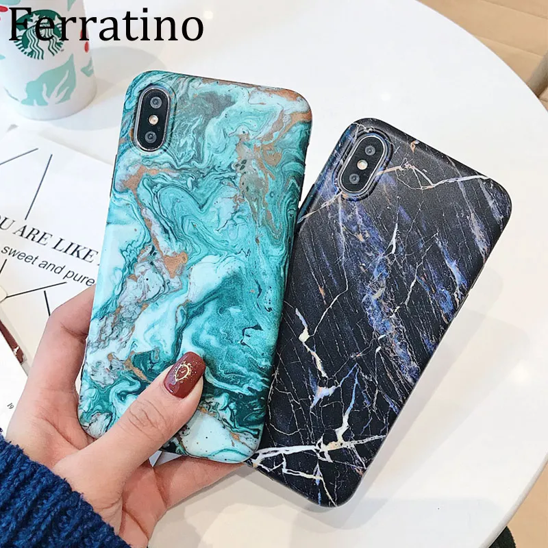 

Marble Striped Silicone Case For iPhone XR X XS Max 6 6S 7 8 Plus Cute Fashion Soft Business Phone Case Cover Protective Shell