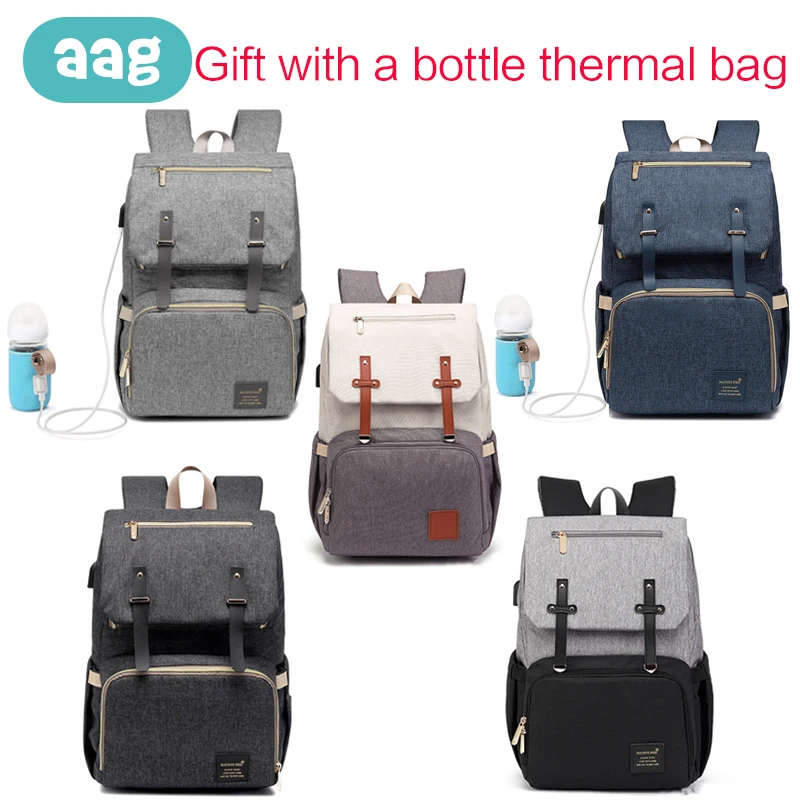 

AAG Multifunction Mummy Bag Diaper Maternity Nappy Women Travel Backpack Gift With Thermal Bag Large Capacity Nursing Bag 30