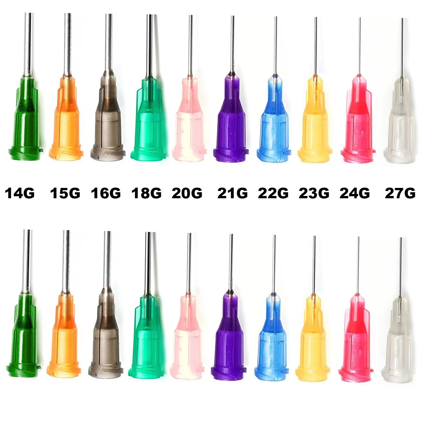Иглы для дозирования шприца с замком Luer 14 г 15 16 18 20 21 22 23 25 27G тупым наконечником 0 5