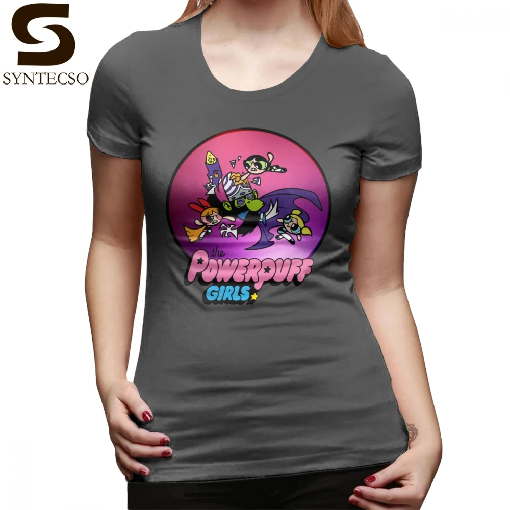 

The Powerpuff Girls T-Shirt Powerpuff Girls T Shirt Oversize Orange Women tshirt O Neck Cotton Pattern Kawaii Ladies Tee Shirt