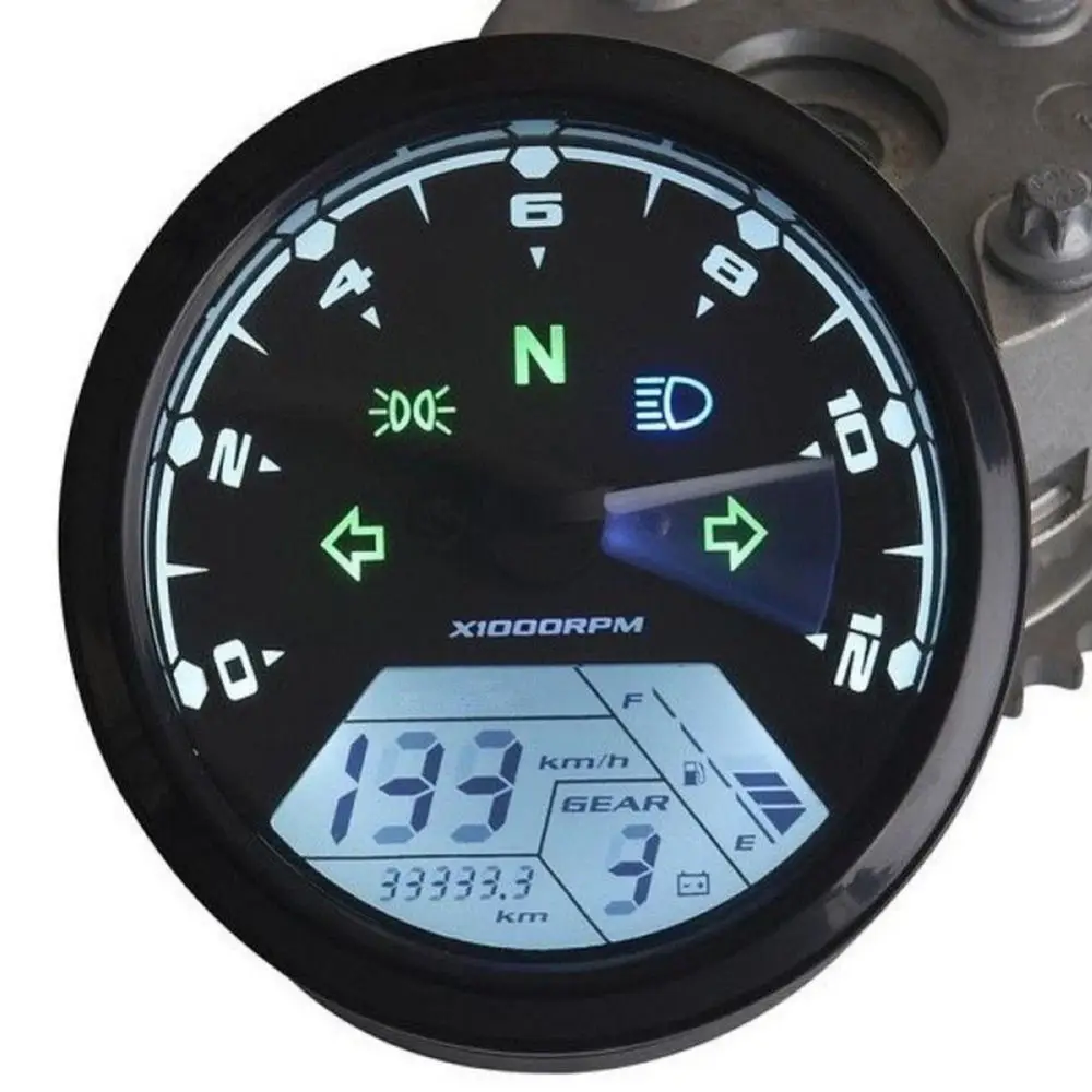12000 Rmp Kmh Mph Lcd Digital Odometer Speedometer
