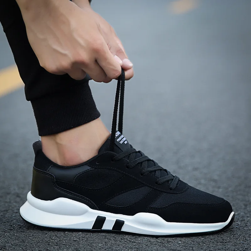 

2019 Spring Autumn Sneakers Height Increase Men Footwear Fashion Breathable Casual Shoes