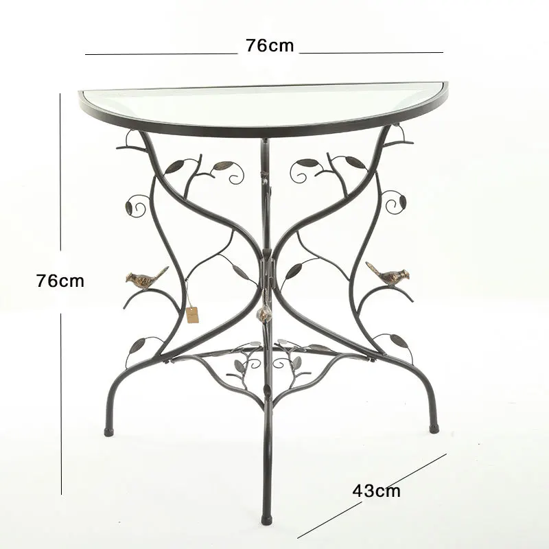 Wrought Iron Wall Corner Entrance Tables, Coffee Table, Living Room Sofa Edge Wrought Iron Wall Corner Entrance Tables, Coffee Table, Living Room Sofa Edge