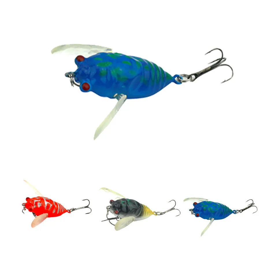 2019 Bionic bait fishing tackle hook bait Bionic bait fishing tackle hook bait Cicada fishing fish bait bass crank fishin 40MA10 (14)