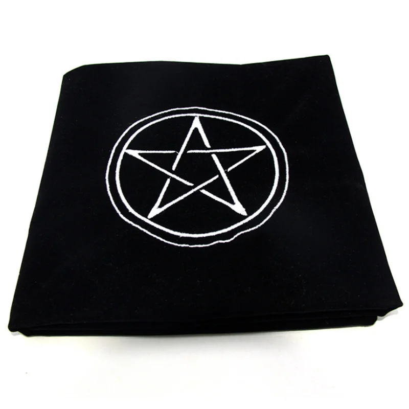 Tarot card divination tablecloth sun five-star star three goddess velvet thickening flannel board game accessories 60*60cm