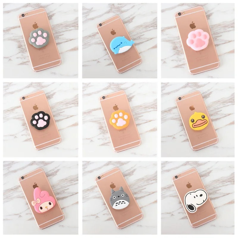 

Universal mobile phone Holder Expanding phone Stand Cartoon air bag Phone stretch socket Finger Stand for iPhone 8 7 x plus