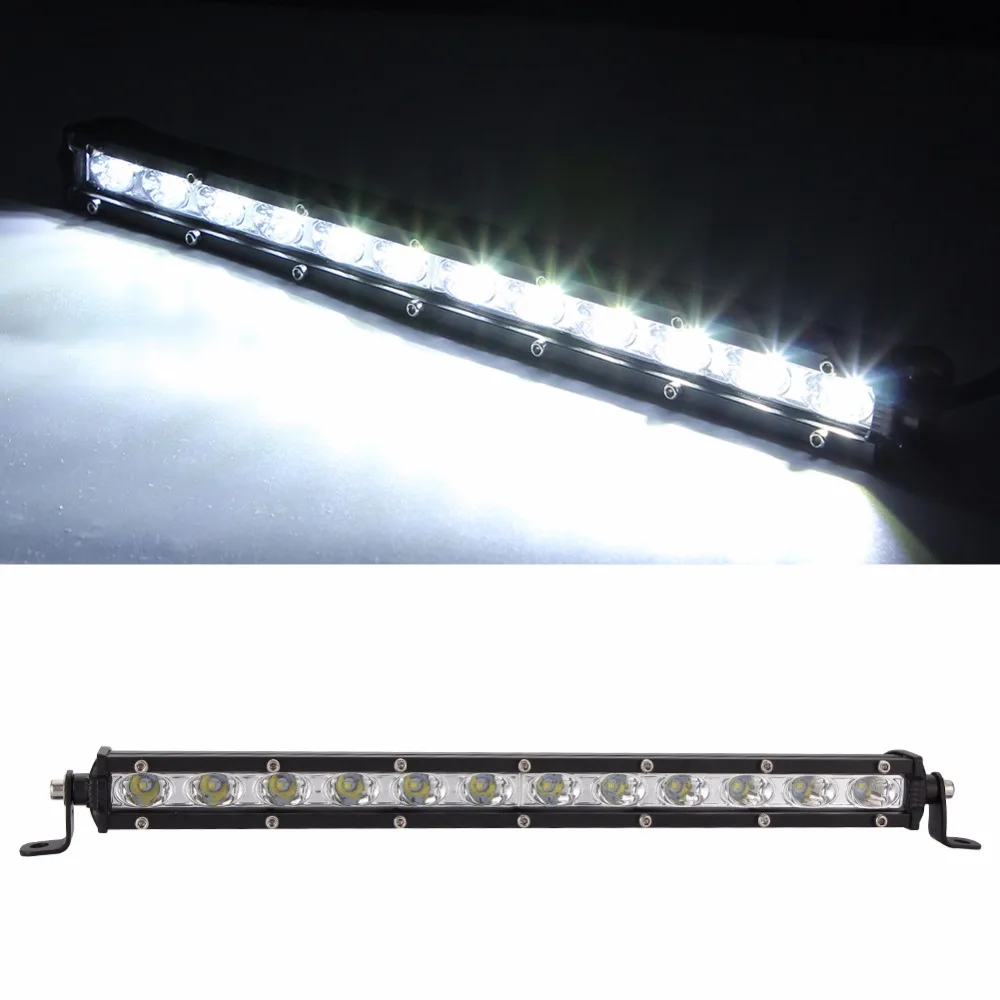 

14 Inch 36W 12 LED Bar for Offroad Car Truck Tractor Boat Trailer SUV ATV DC 9-30V LED Light Bar Car Work Light Driving Lamp