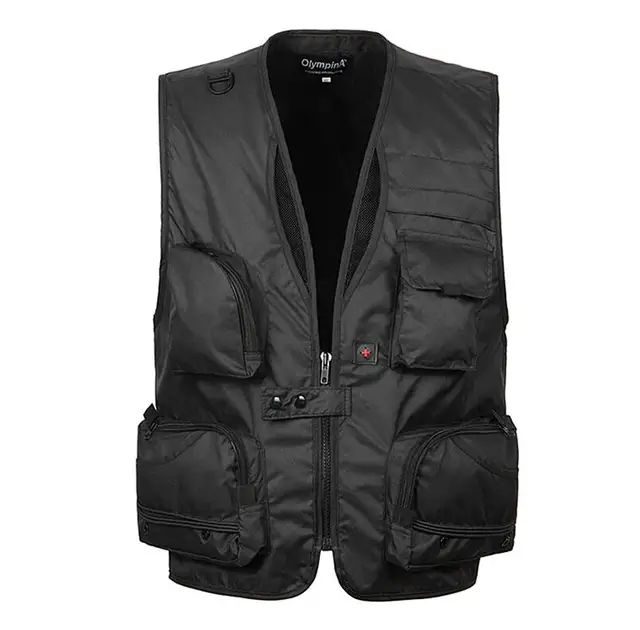 Cameraman Vest Summer Men Reporter Vest Multi pockets Sleeveless