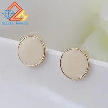 2015 new design! New fashion designer brand classic beige enamel earring free shipping 2015 new design! New fashion designer brand classic beige enamel earring free shipping