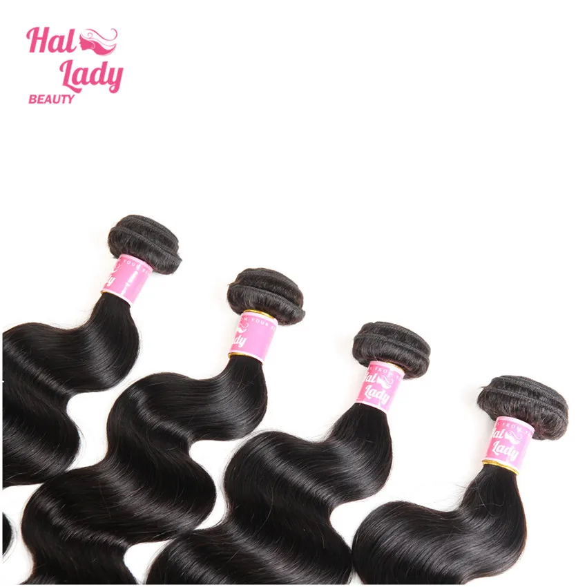 Halo Lady beauty, перуанские объемные волнистые волосы для наращивания, 4 пряди в партии, человеческие волосы для наращивания, 8-30 дюймов, не Реми, волосы для наращивания, цвет 1B