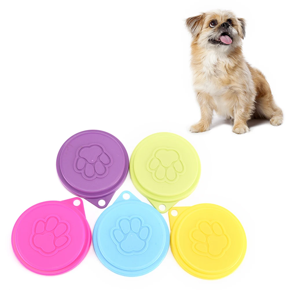 88mm Dog Storage Top Cap Food Can Tin Cover Lid Pet Cat Puppy Food Can Lid Reusable Pet Supplies Random Color