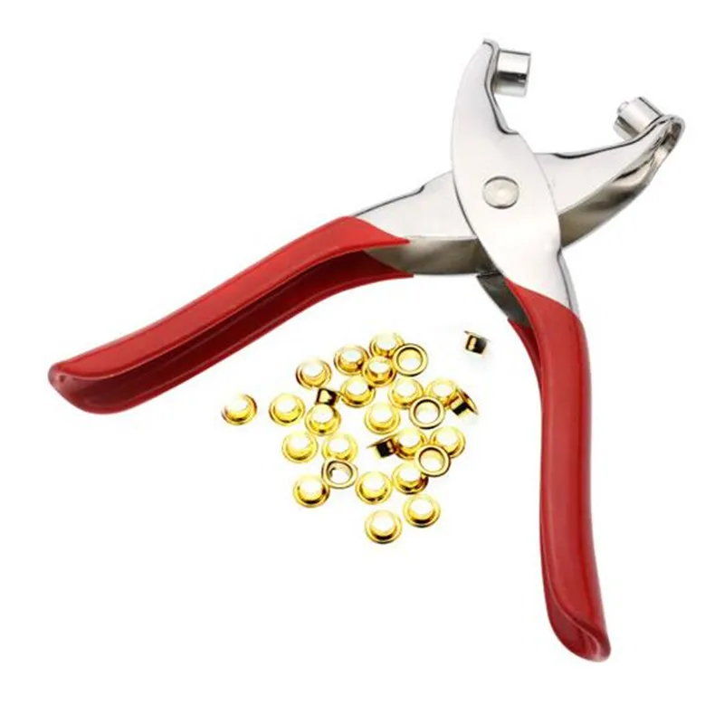 6-inch-155mm-red-black-and-silver-chrome-handle-dip-eyelets-pliers-Corn-pliers-belt-buckle