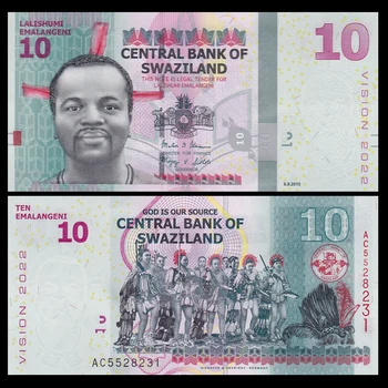 

LOT 1/5/10 PCS, Swaziland 10 Emalangeni, 2015(2017), P-41 NEW, UNC, Africa, Gift, Original