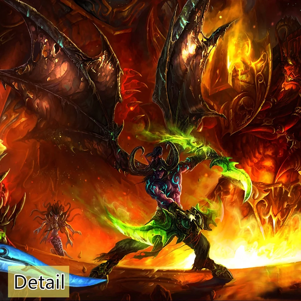 1 шт. игра Художественная печать Wow World of Warcraft плакат HD Настенная картина холст
