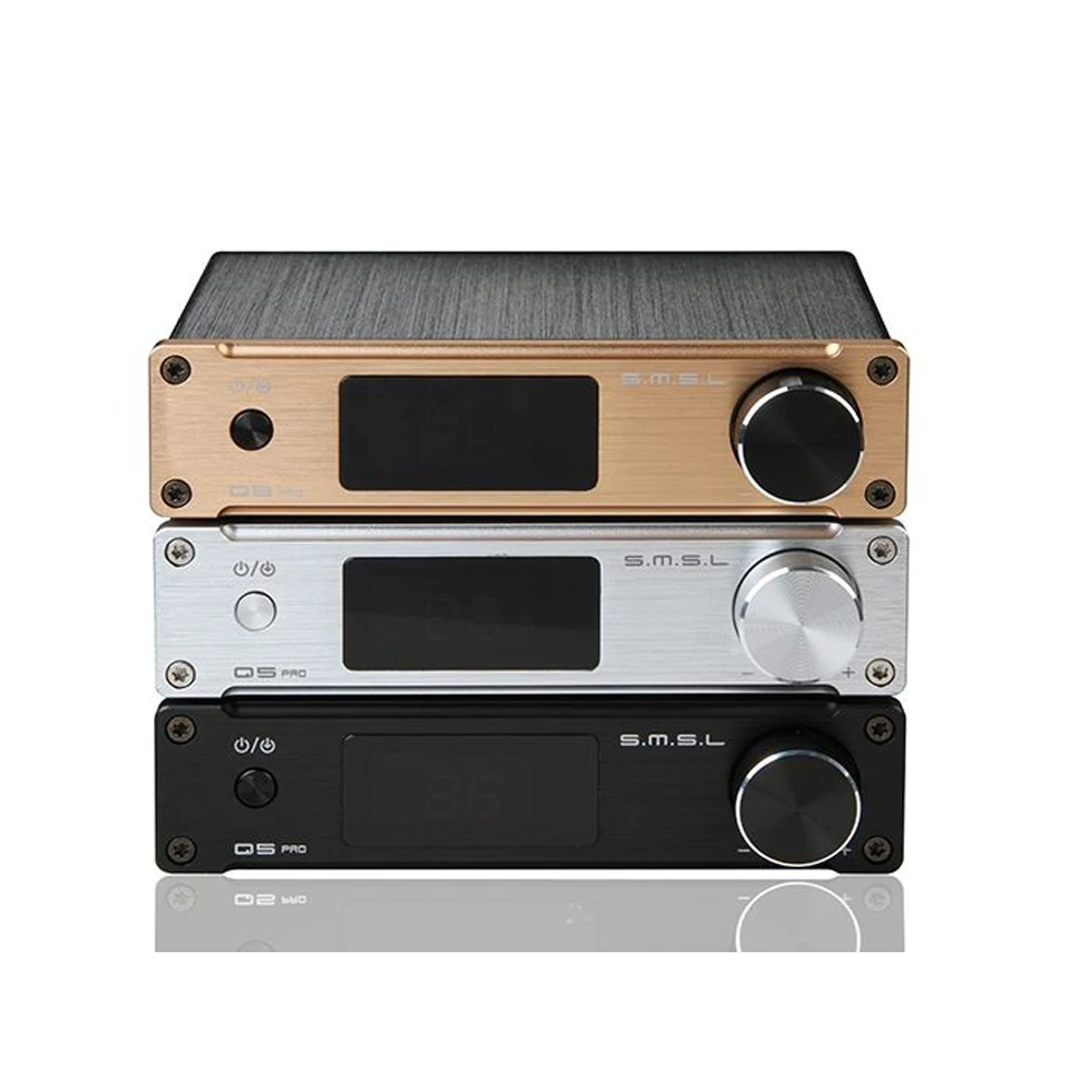 Hot SMSL Q5 Pro High Quality HiFi 2.0 Pure Digital Home Audio Amplifier Optical/Coaxial/USB/ input Remote Control Free shipmen