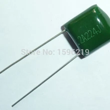 10 шт. лавсановой пленки конденсатор с алюминиевой крышкой, 100V 2A224J 0,22 мкФ 220nF 2A224 5% полиэстеровый пленочный конденсатор