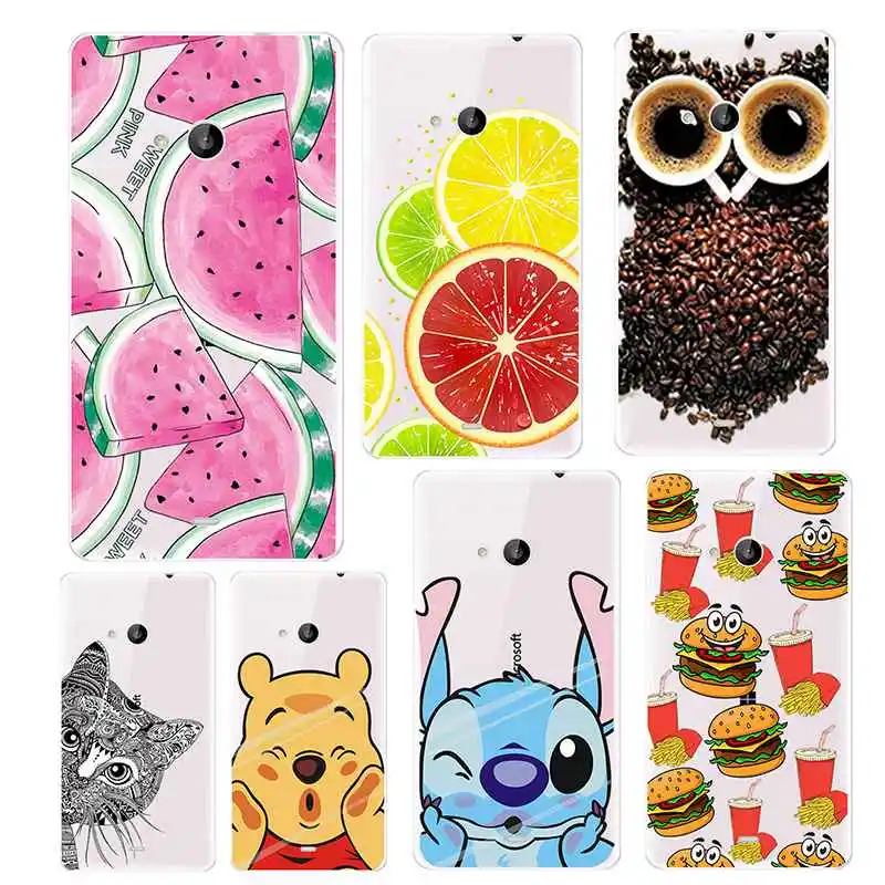 

Soft Tpu Clear Case For NOKIA 535 630 640 735 830 540 with Minnie Cute Mickey Fruit Animal Cat For NOKIA 535 630 640 735 830 540