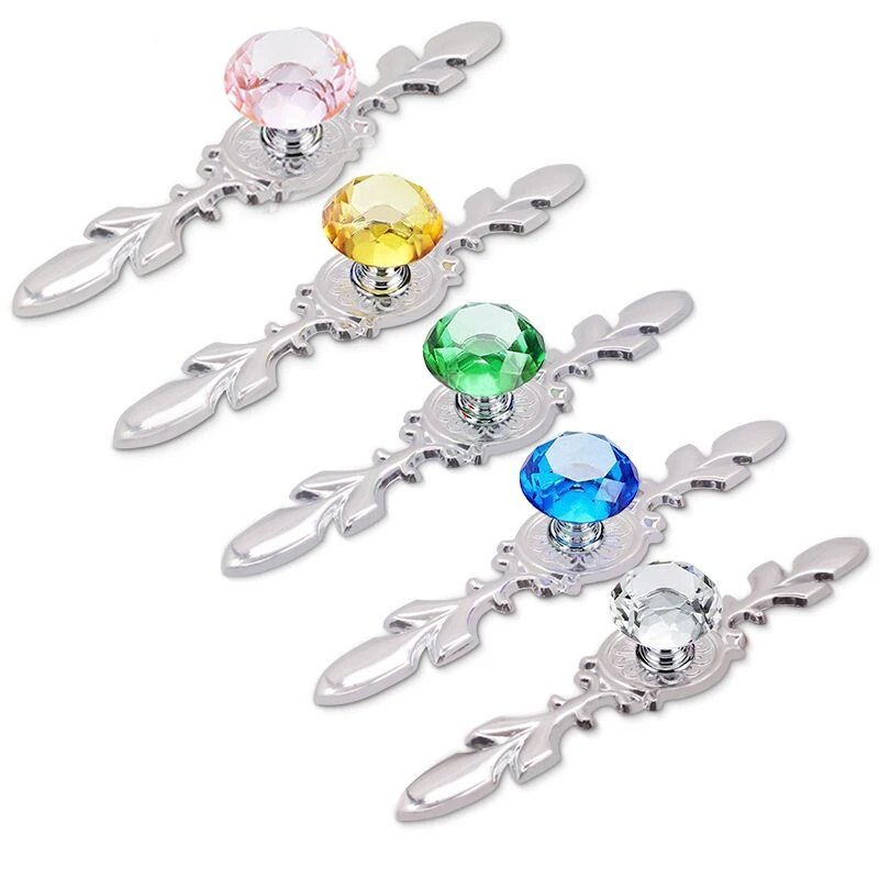 

30mm Luxury Diamond Crystal Handles Shoebox Cabinet Handles Closet Door Drawer Knobs Wardrobe Pulls Pullers Furniture Handle