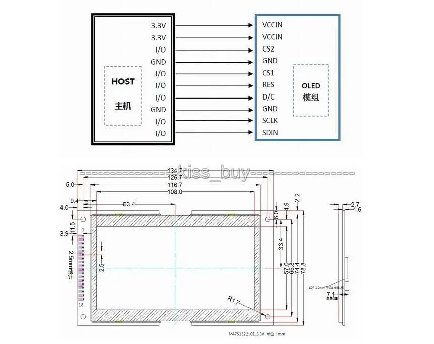 OLED ЖК экран 4 7 дюйма светодиодный дисплей 256X128 SPI/ 8 бит 3 В для уровня IO 51 STM32 ssd1322