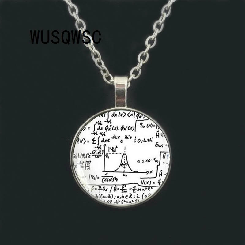 

WUSQWSC Mathematics Equation Necklace Mathematical Formulas Jewelry Quantum Physics Chokers
