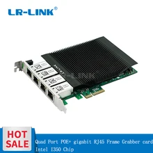 LR-LINK 2004PT-POE четырехпортовый POE+ gigabit Ethernet RJ45 Frame Grabber промышленная плата PCI-Express карта видеозахвата Intel I350