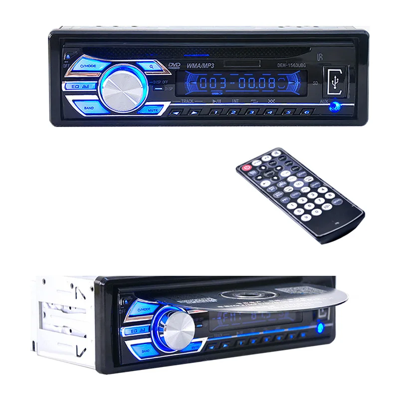 Авто In dash 1 Din 12v стерео Fm радио Mp3 аудио плеер Поддержка Usb Dvd Музыка Cd Aux микрофон с