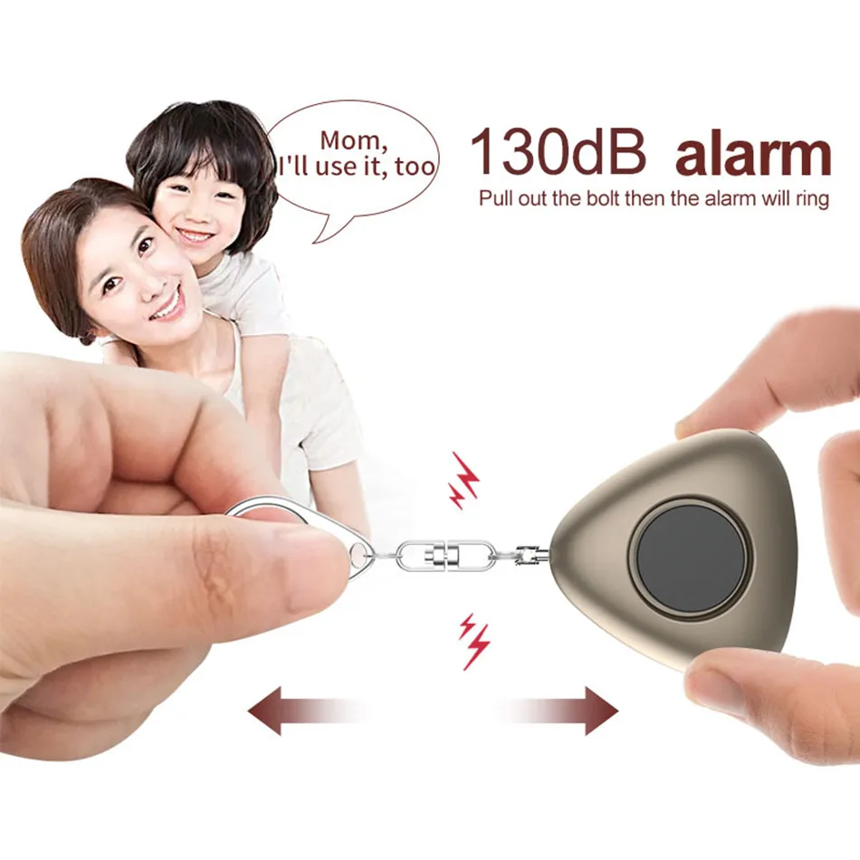 

Original Self Defense Supplies Mini Personal Safety Emergency Panic Keychain Anti-rape Anti wolf Alarm for Elderly Kids Women