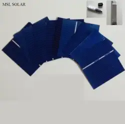 50 шт. солнечных элементов 0.43 Вт 0.5 В DIY солнечной панели фотоэлектрических солнечных батарей DIY Солнечное зарядное устройство + припой