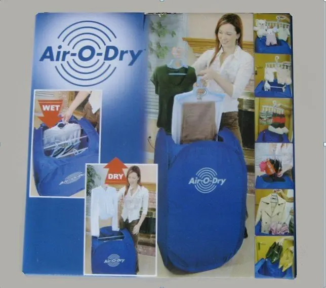 Free shipping electric clothes dryer easy to open save space blue