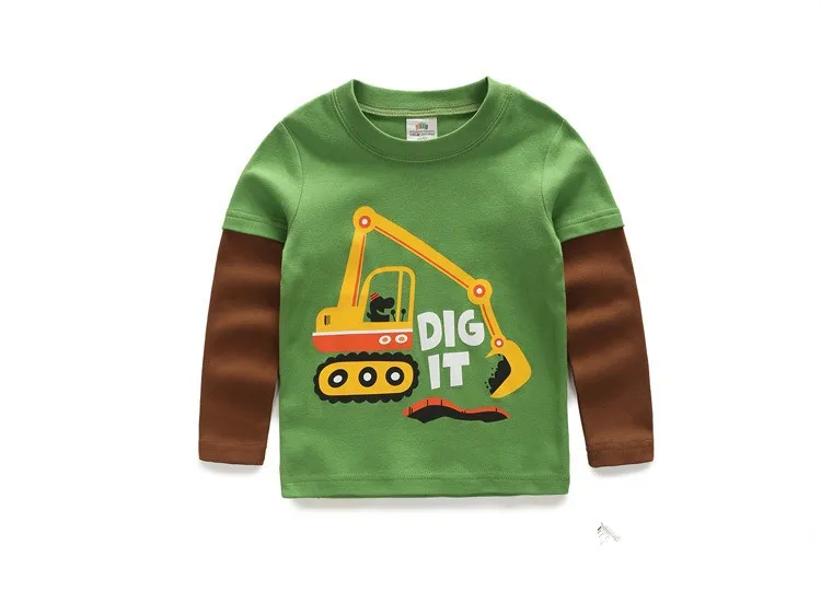 Коллекция года, Осенняя детская одежда футболки для мальчиков хлопковые футболки с длинными рукавами и рисунком для маленьких мальчиков, детская одежда, футболки, топы